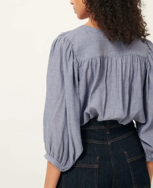 Sessun A View Blouse Chambray+Blue Fashion