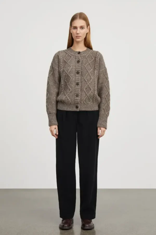 Skall Studio Agnete Cardigan Light+Brown Discount