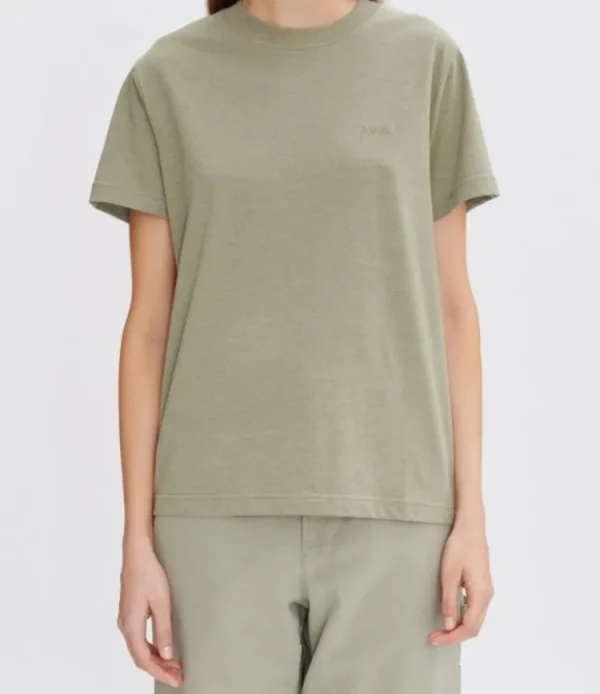 A.P.C. APC Brode T-Shirt Kaki+Chine Fashion
