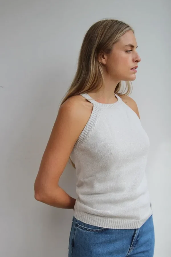 Gris Badiou Top Beige+Melange Clearance