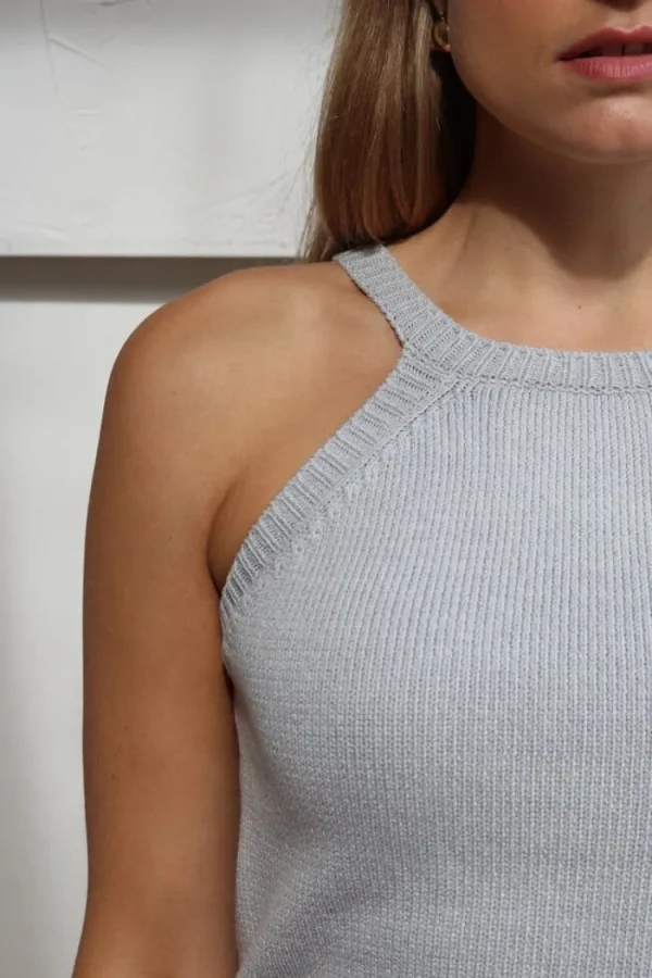 Gris Badiou Top Grey+Melange Hot