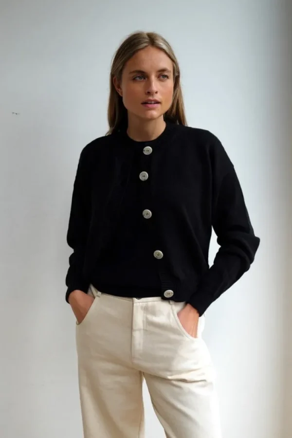 Gris Barthou Cardigan Nero Sale