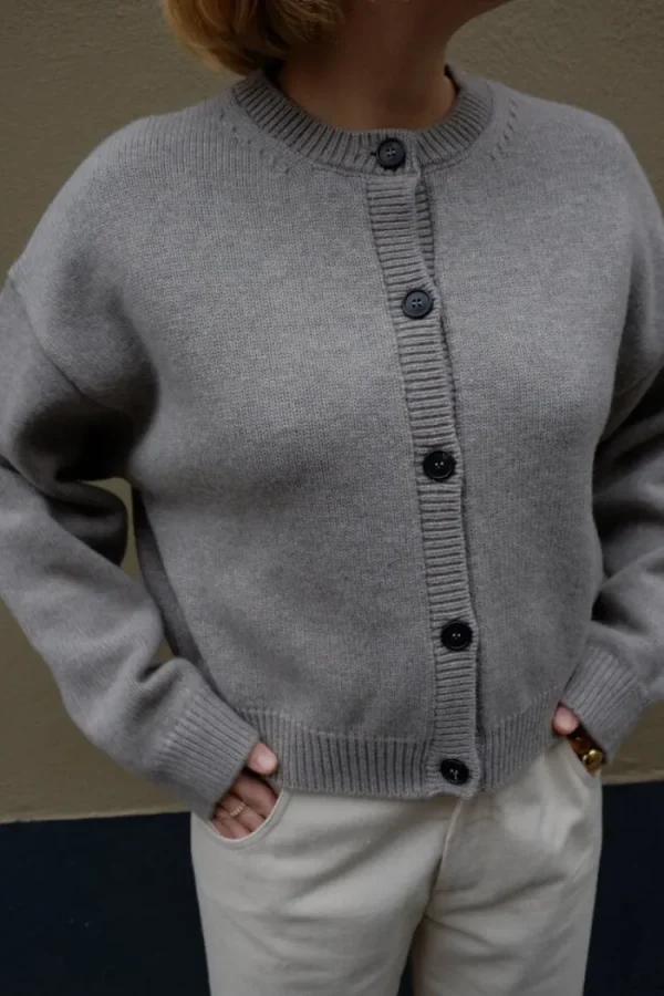 Gris Barthou Cardigan Greige+Melange Fashion