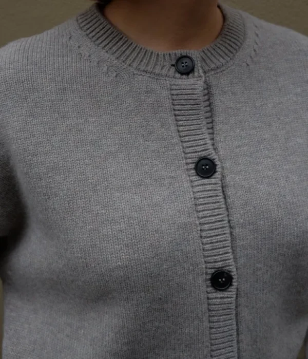 Gris Barthou Cardigan Greige+Melange Fashion