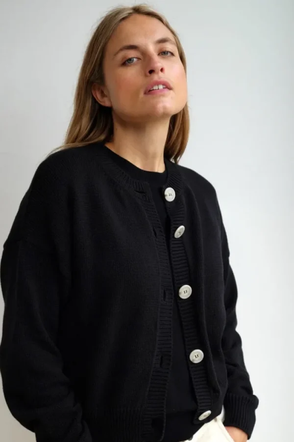Gris Barthou Cardigan Nero Sale