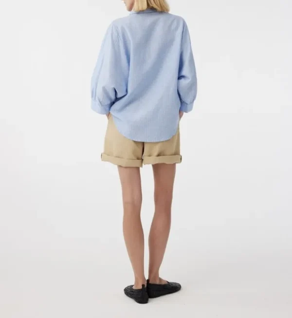Knit-ted Bette Blouse Light+Blue Clearance