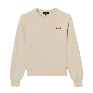 A.P.C. Boxy Sweater Mastic+Rouge New