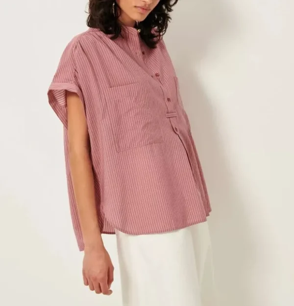 Sessun Camille Blouse Bois+De+Rose Sale