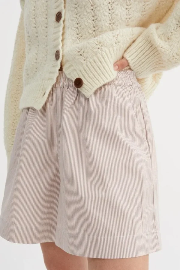 Skall Studio Edgar Shorts Warm+beigeWhite+stripe Outlet