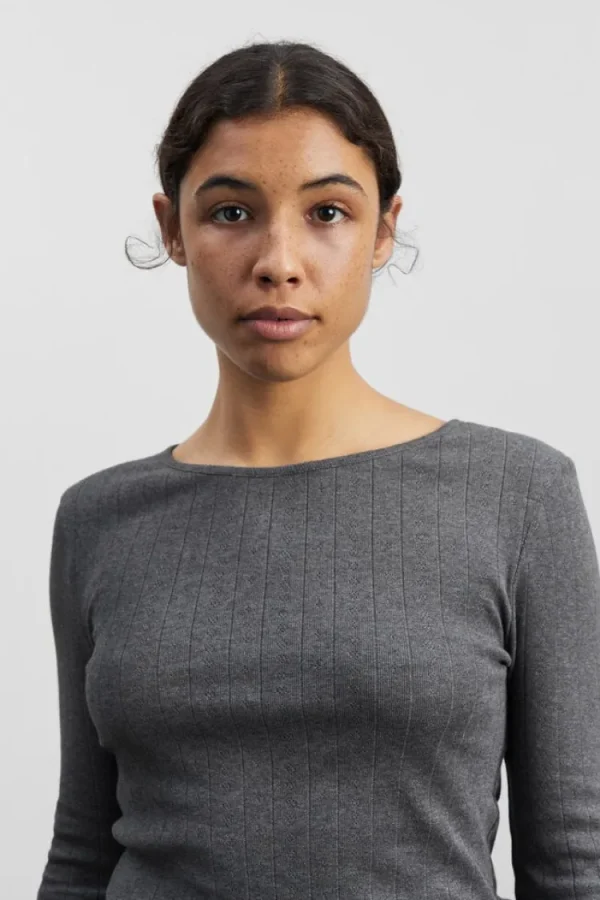 Skall Studio Edie Blouse Dark+Grey+Melange Clearance