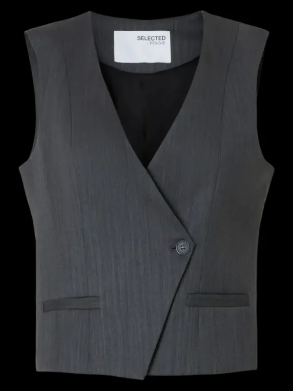 Selected Femme Fenia Gilet Steel+Gray Outlet