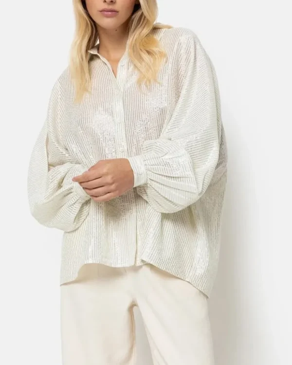 Ame Antwerp Gala Blouse White+Shiny Hot