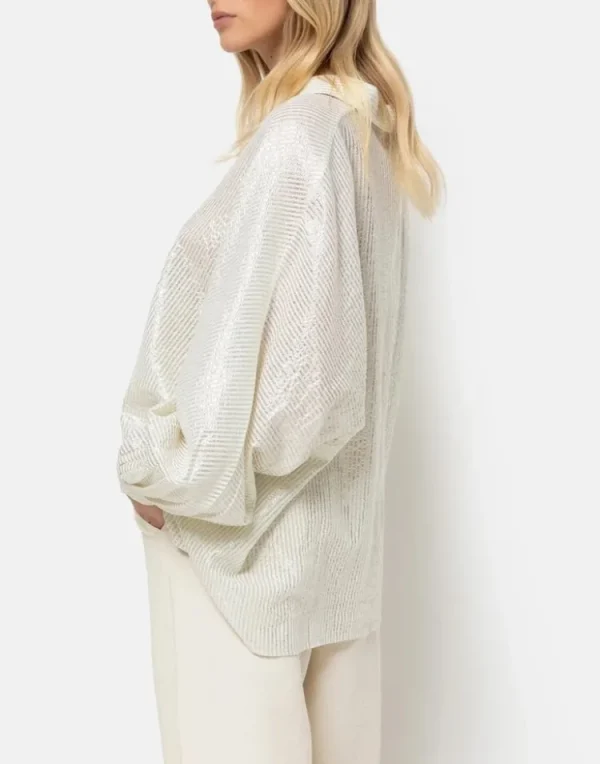 Ame Antwerp Gala Blouse White+Shiny Hot