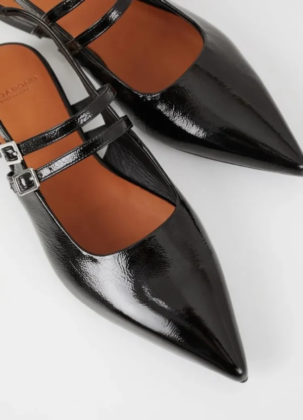 Vagabond Shoemakers Hermine Patent Flats Black Clearance