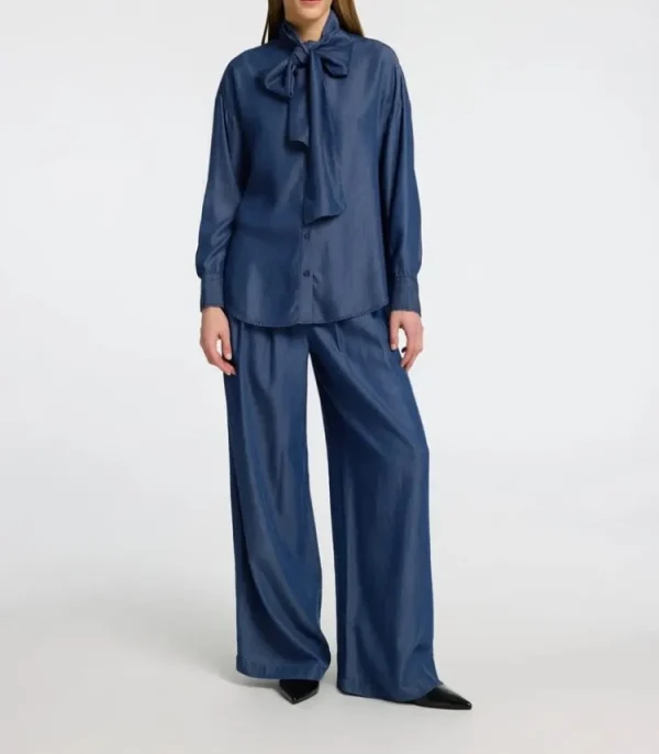 Selected Femme Janna Blouse Dark+Blue Fashion