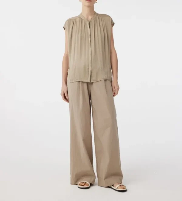 Knit-ted Laura Blouse Khaki Outlet