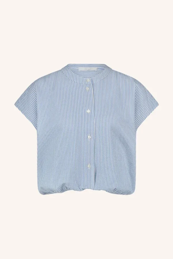 By Bar Lode Blouse Blue+Seer+Stripe Outlet