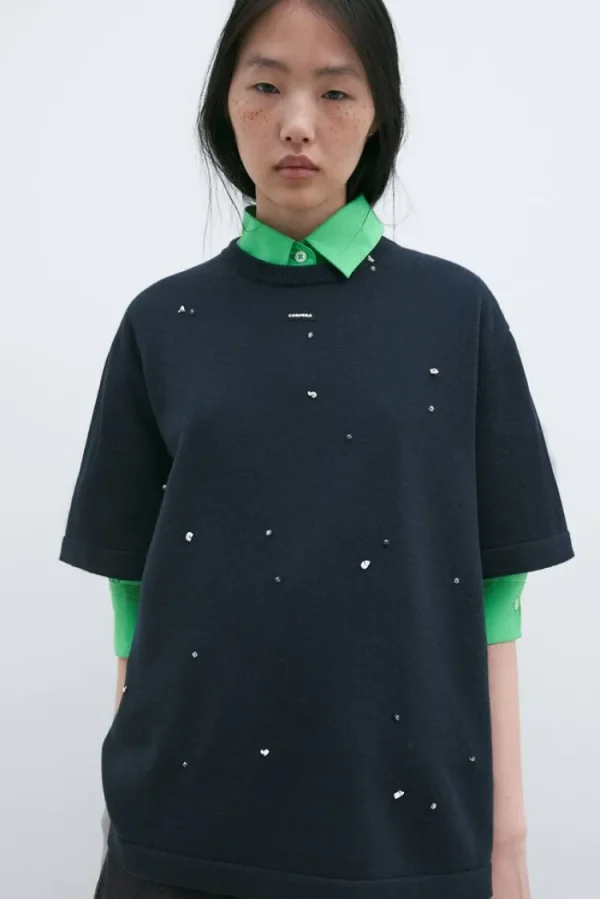 Cordera Merino Wool Beaded T-Shirt Sale