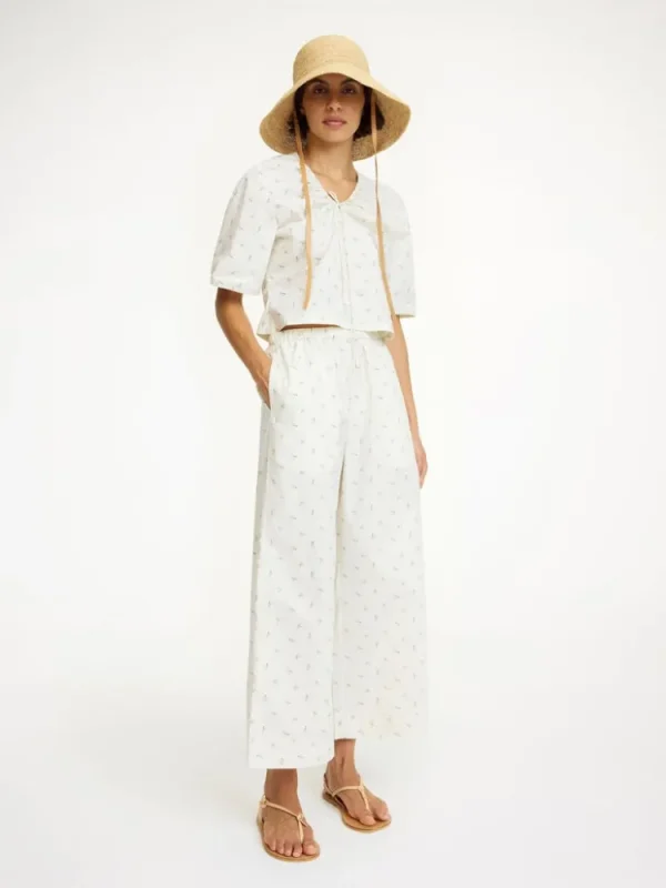 By Malene Birger Mirabello Trouser Mini+Flower+Print New