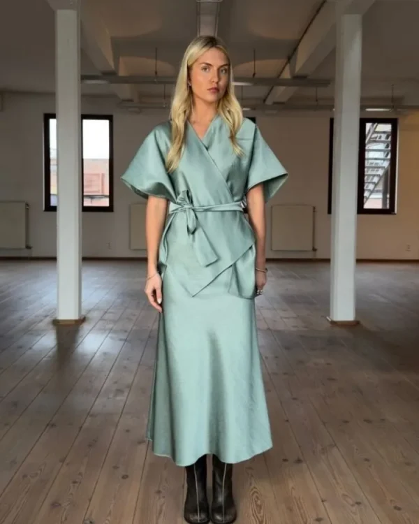 Sea Me Happy Scarlett Skirt Sage+Green Discount