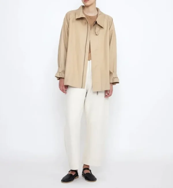 7115 Short Spring Trench Tan+Beige Clearance