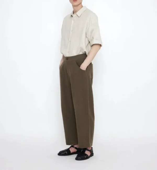 7115 Signature Curve Legged Trouser Olive Outlet