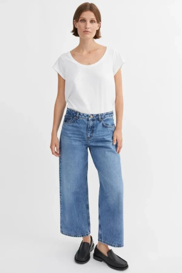 Skall Studio Taylor Cropped Jeans Worn+Mid+Blue Hot