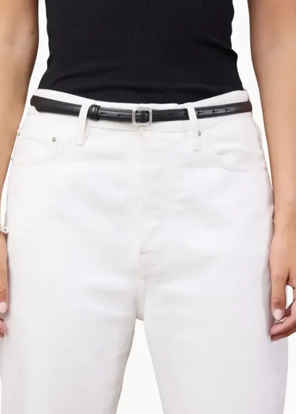 Lie Studio The Georgia Slim Belt Silver+Solid+Black Sale