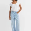 Skall Studio Willow Wide Jeans Worn+Light+Blue Best